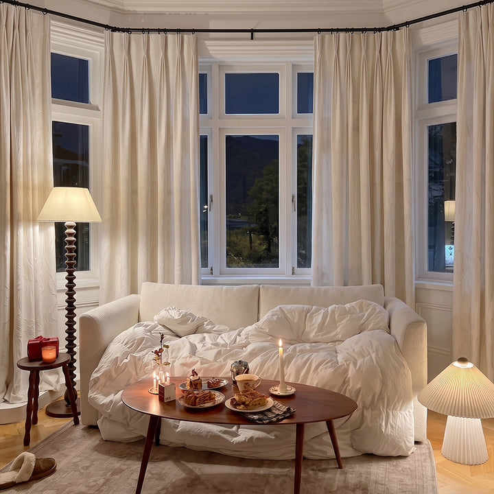 Pattern Leaf Sheer Curtains - Soft Sheer Custom Curtains for Living Room &amp; Bedroom