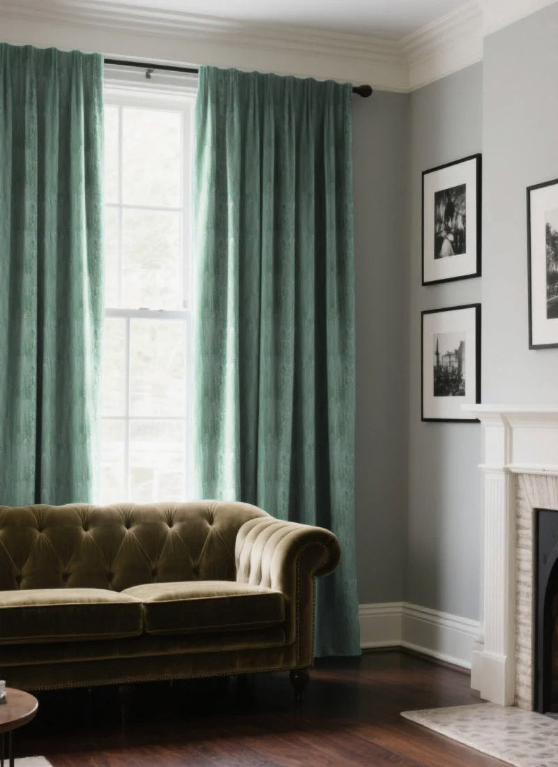 ‌Whispering Snow Chenille Custom Blackout Curtains