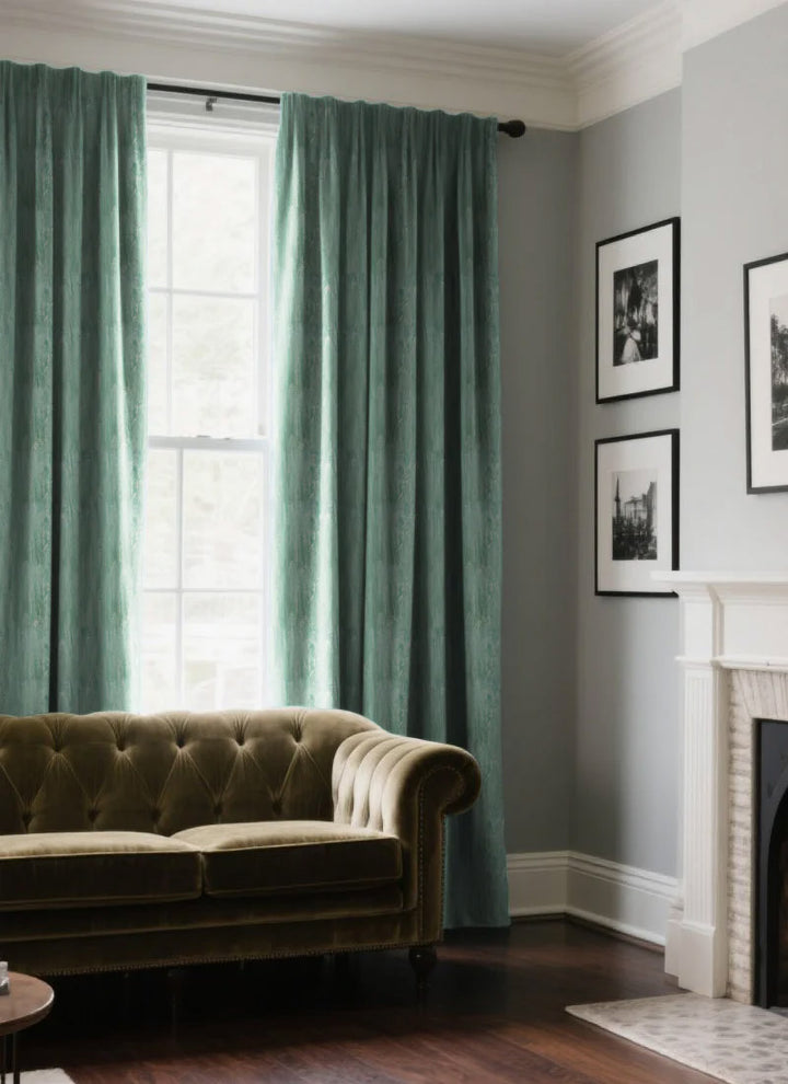 ‌Whispering Snow Chenille Custom Blackout Curtains