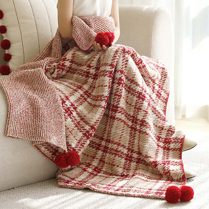 Throw Blankets Cozy Knit Holiday Christmas and Winter Home Decor