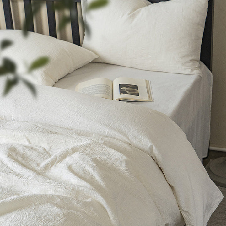 Luxury Organic Cloud-Weave Cotton Bed Set for Sensitive Skin，BareSkin-Friendly