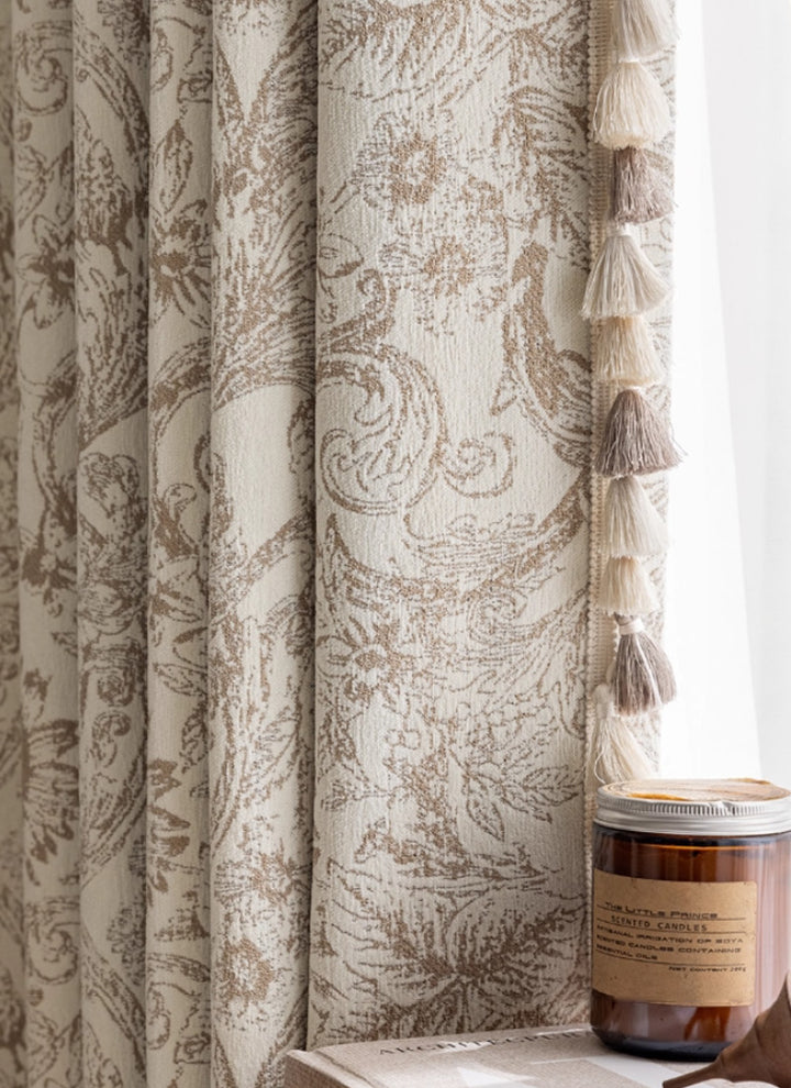 Vintage Floral Blackout Curtains