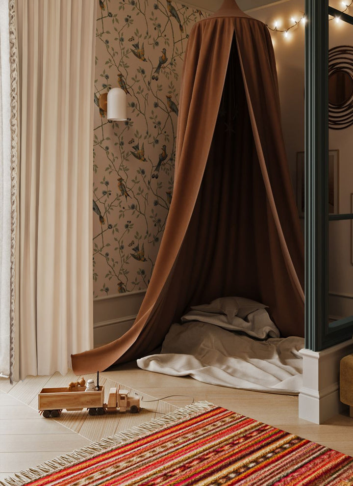 Cream Wool Velvet Curtains