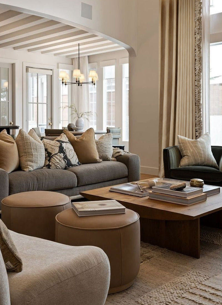 Cream Wool Velvet Curtains