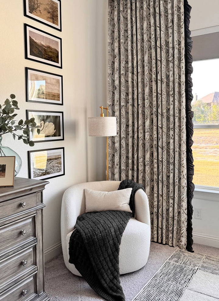 Vintage Floral Blackout Curtains