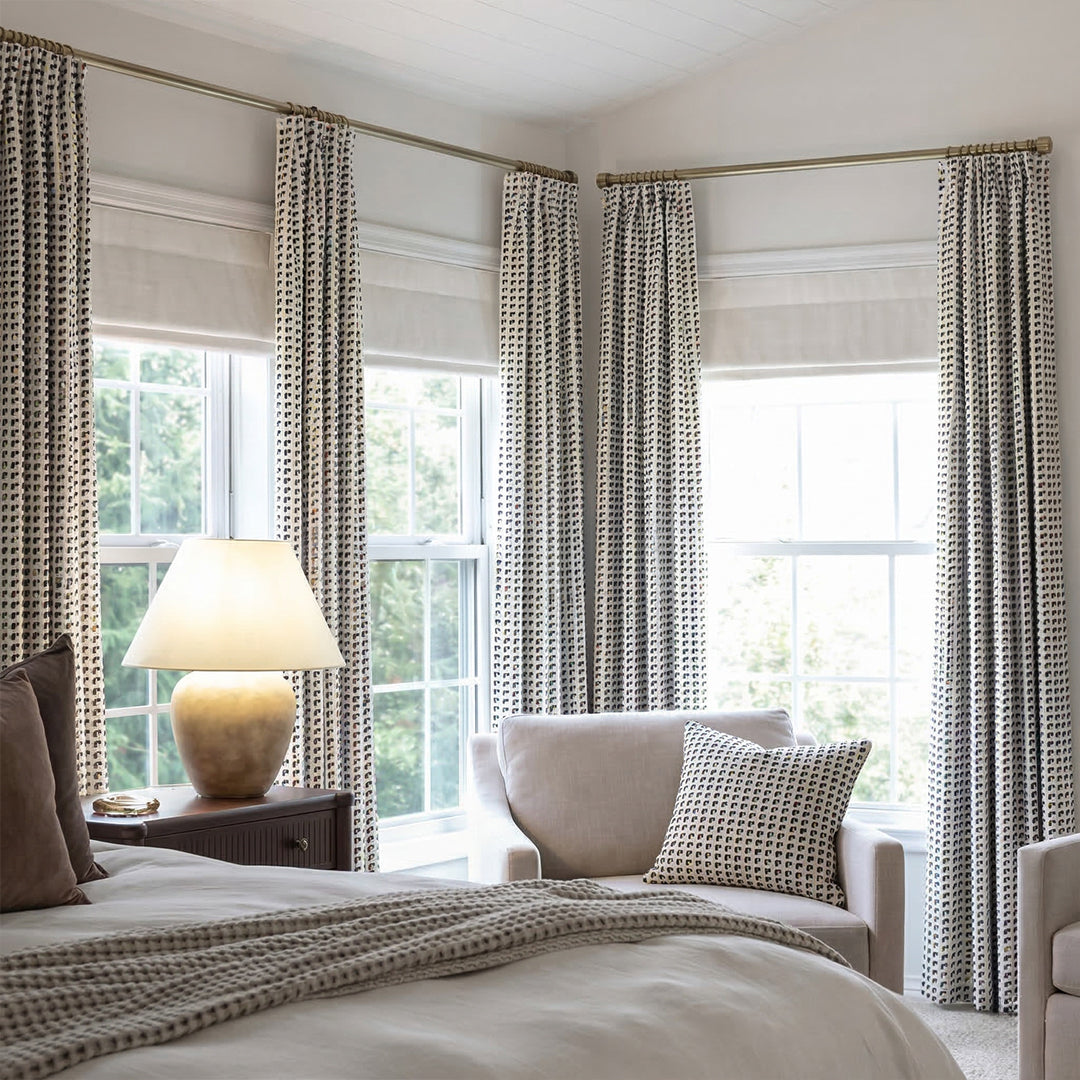 Black &amp; White Vibrant Leopard-Print Drapes – Timeless Curtains for Serene Bedroom Nooks (USA, Canada, EU)