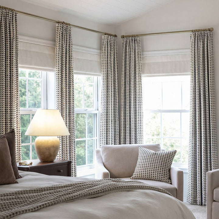 Black &amp; White Vibrant Leopard-Print Drapes – Timeless Curtains for Serene Bedroom Nooks (USA, Canada, EU)