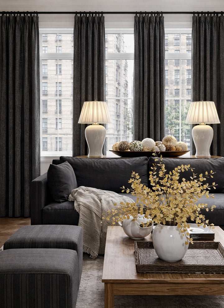 Luxury Textured Curtains with Artistic Patterns for Elegant Spaces