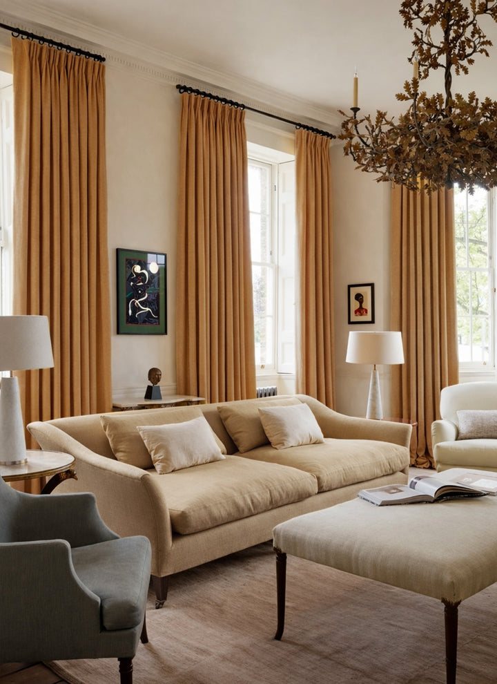 Velvet Feel Curtains with Plush Chenille Texture