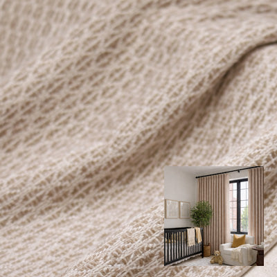 Oat Weave｜Cotton curtain fabric sample｜F88126-2