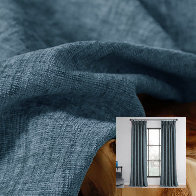 Navy Cashmere｜Chenille curtain fabric sample｜F88111-24