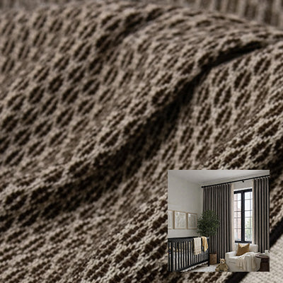 Ash Grid｜Cotton curtain fabric sample｜F88126-3