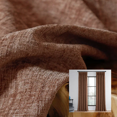 Rust Cashmere｜Chenille curtain fabric sample｜F88111-10