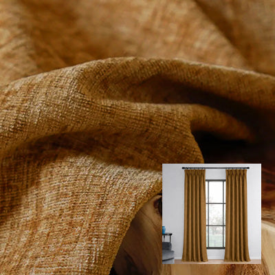 Mahogany Cashmere｜Chenille curtain fabric sample｜F88111-12