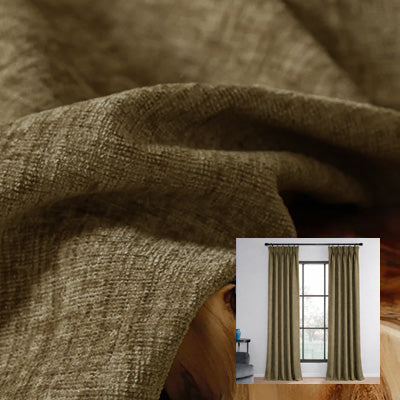Toffee Cashmere｜Chenille curtain fabric sample｜F88111-17