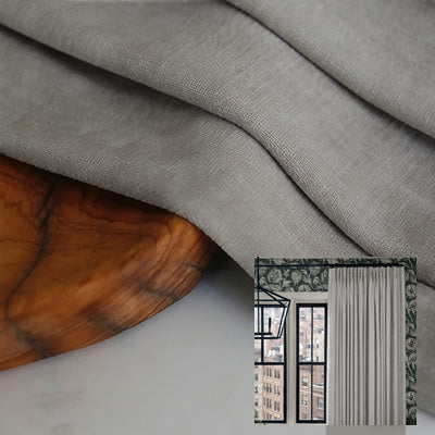 Ash Silk｜Cotton curtain fabric sample｜F88053-4