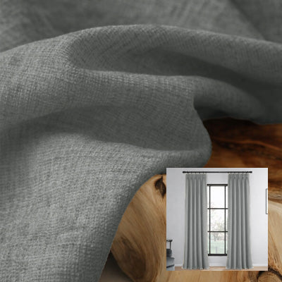 Charcoal Gray｜Chenille curtain fabric sample｜F88111-29
