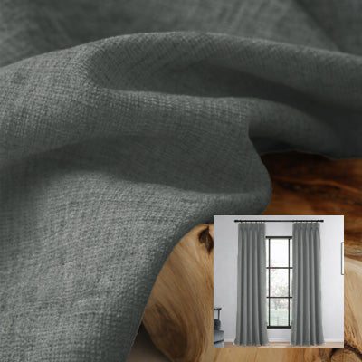 Charcoal Cashmere｜Chenille curtain fabric sample｜F88111-30