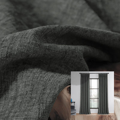 Black Cashmere｜Chenille curtain fabric sample｜F88111-31