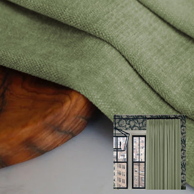 Sage Satin｜Cotton curtain fabric sample｜F88053-13
