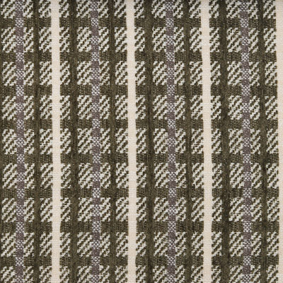 Olive Grid｜Linen curtain fabric sample｜WJ16