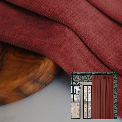 Crimson Velvet｜Cotton curtain fabric sample｜F88053-7