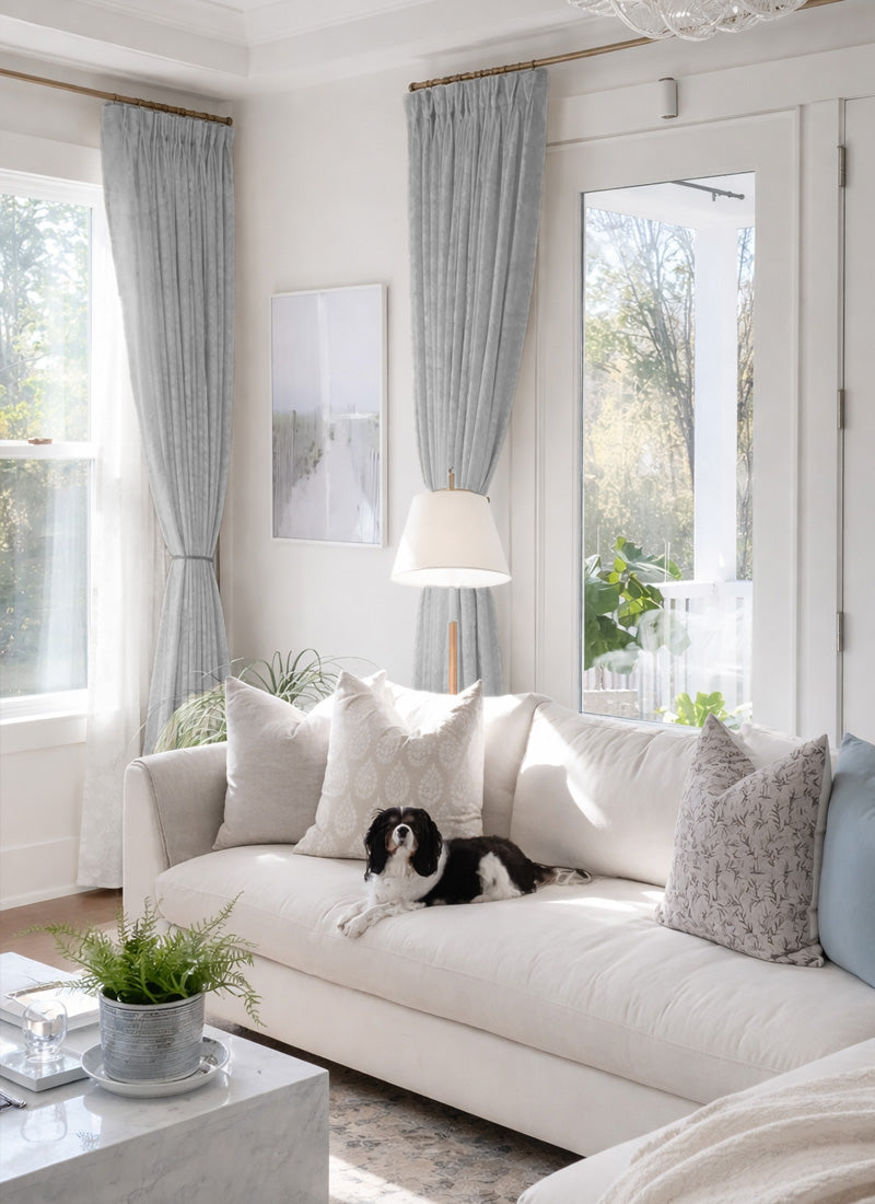 Blackout Curtains for Bedroom with 3D Floral Relief