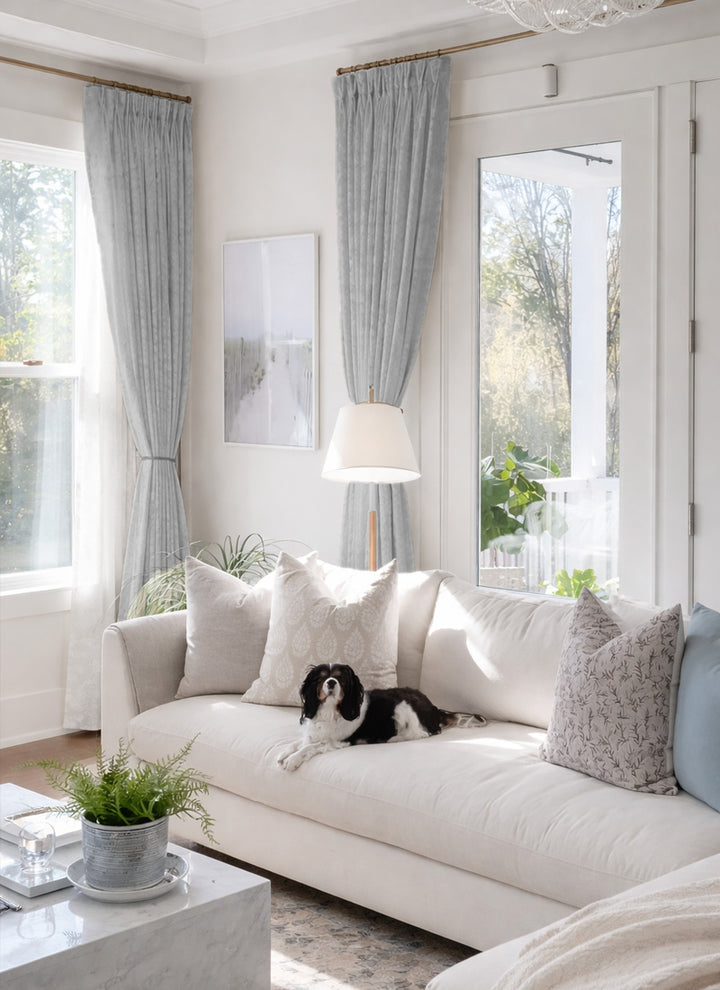 Blackout Curtains for Bedroom with 3D Floral Relief