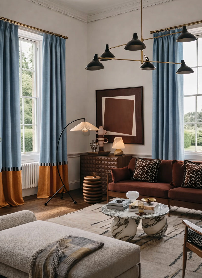 Color Block Curtains