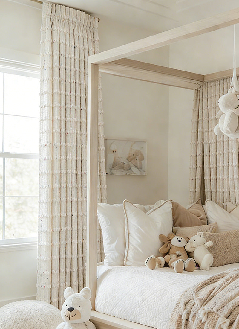Kids Room Curtains with Stripes and Checks