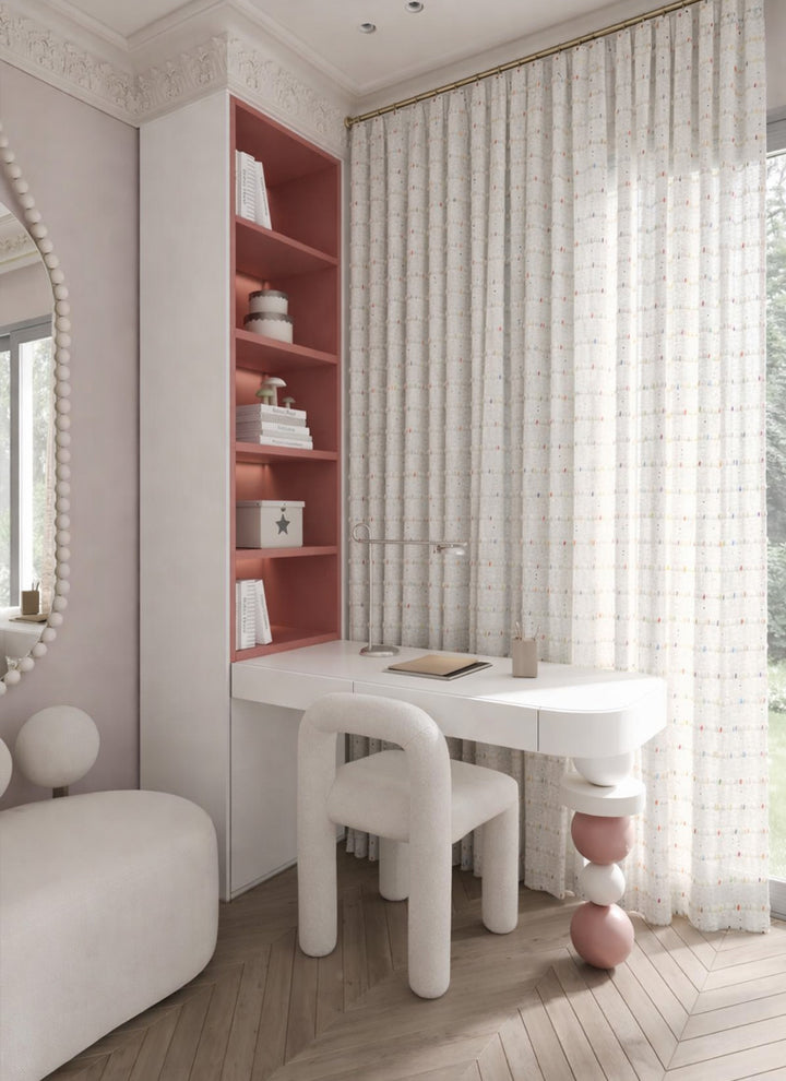 Kids Room Curtains with Stripes and Checks