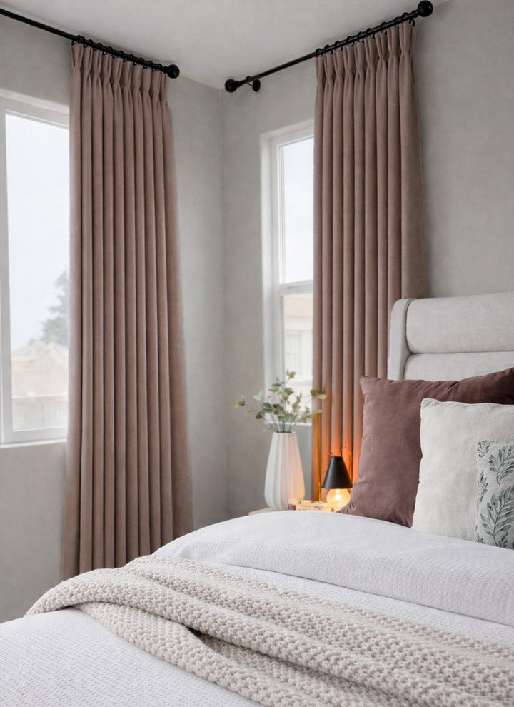 Velvet Feel Curtains with Plush Chenille Texture