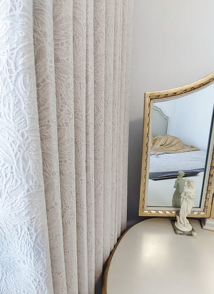 ‌Rose Jacquard French Window Treatments