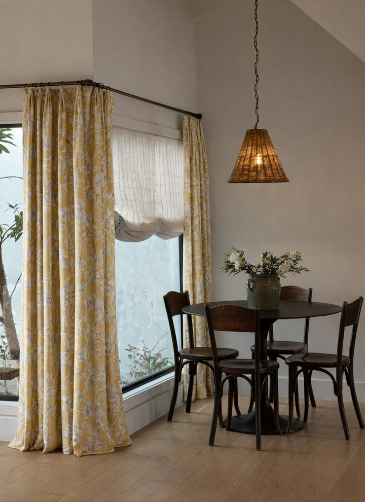 Yellow Floral Curtains