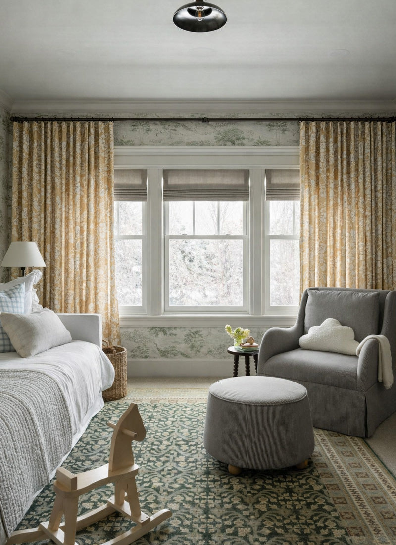 Yellow Floral Curtains