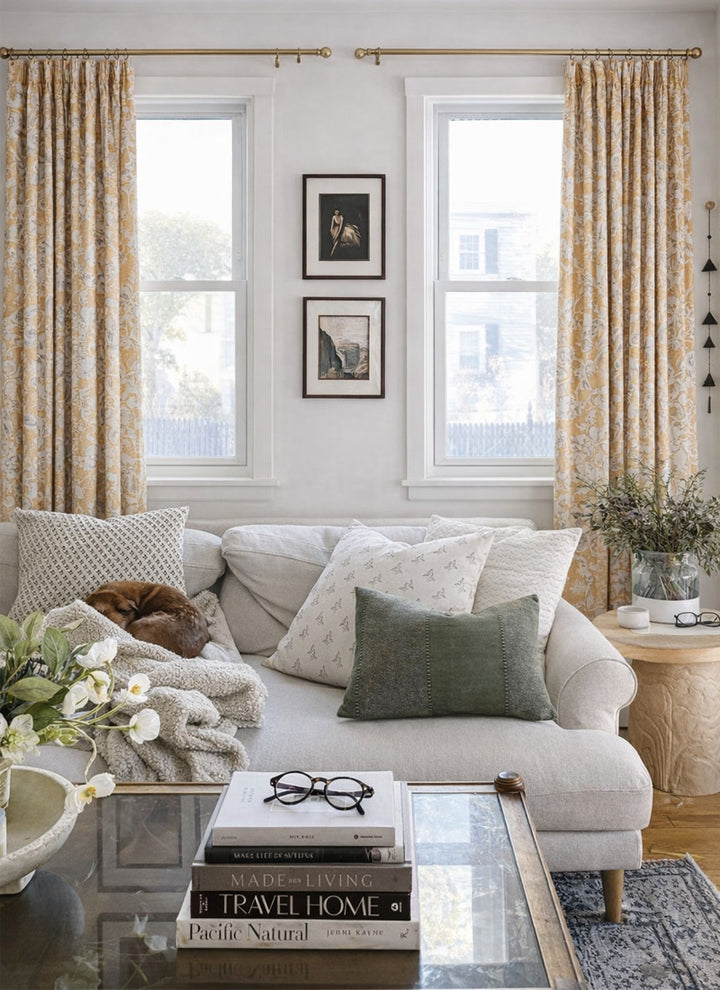 Yellow Floral Curtains