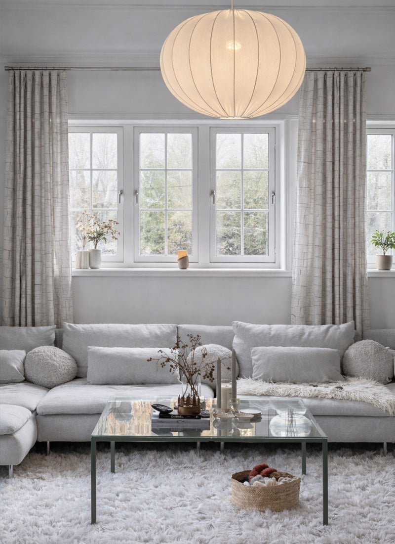 Modern Striped Curtains: Chic Linen Blend for Sleek Modern Interiors