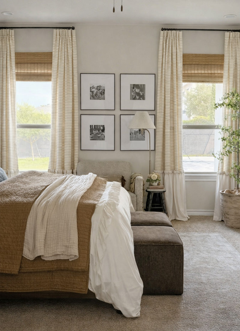 Princess Curtains – Striped Cotton with Tulle Skirt Design