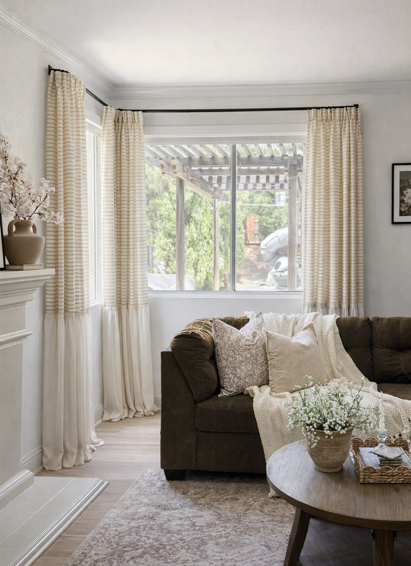 Princess Curtains – Striped Cotton with Tulle Skirt Design