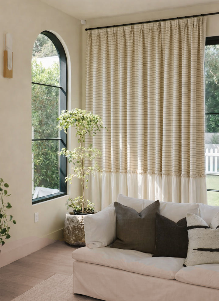 Princess Curtains – Striped Cotton with Tulle Skirt Design