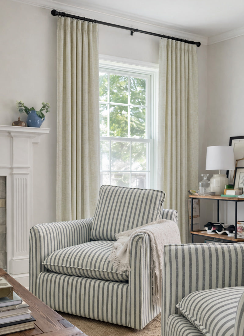 Cotton Blend Curtains with Airy Soft Light Texture