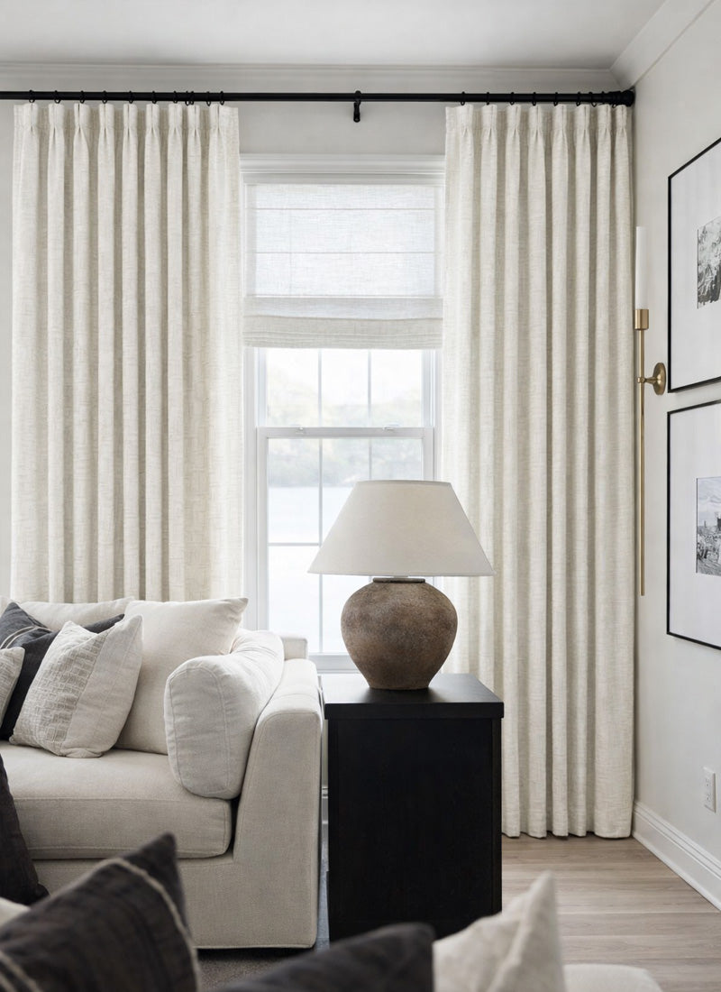 Cotton Blend Curtains with Airy Soft Light Texture