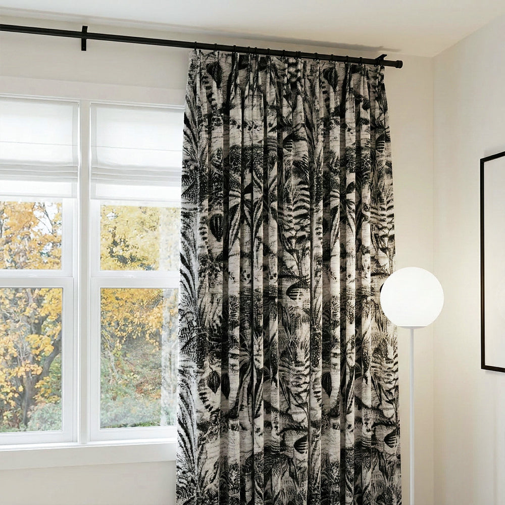 Dark Brown Vertical Striped Textured Curtains – Custom Pleated Plush Drapes for Elegant Modern Living Rooms (North America, Europe)