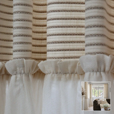 Striped Style｜Cotton curtain fabric sample｜