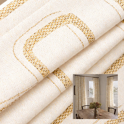 Sand Cross｜Linen curtain fabric sample｜F88105-3