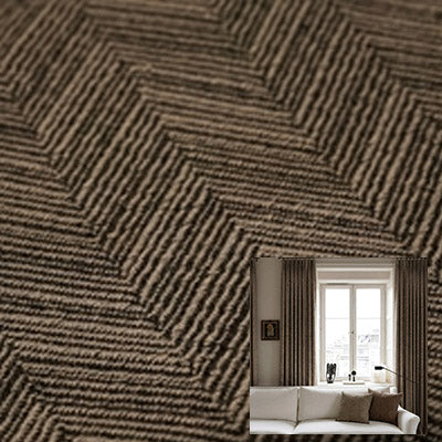 Cocoa Brown｜Chenille curtain fabric sample｜HB69-6