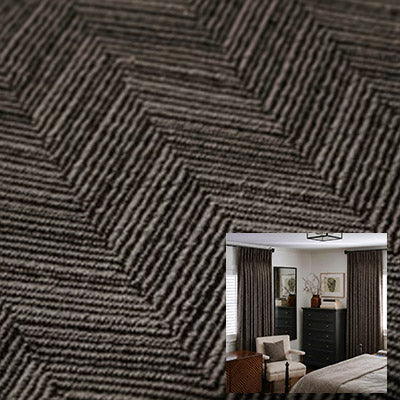Black｜Chenille curtain fabric sample｜HB69-8