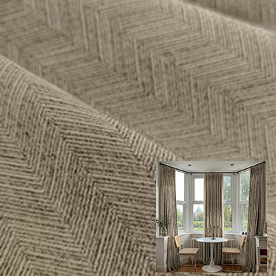 Misty Brown｜Chenille curtain fabric sample｜HB69-5