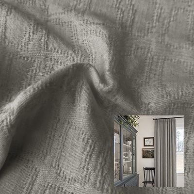 Charcoal Spindle｜Cotton curtain fabric sample｜F88113-5