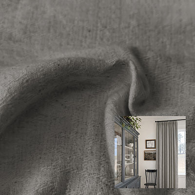 Graphite Haze｜Cotton curtain fabric sample｜F88115-5
